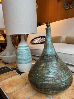 Les 2 Potiers Michelle et Jacques Serre Ceramic lamp by Les 2 Potiers France 1960s - 4452655