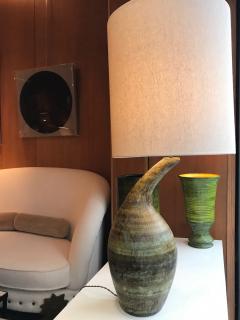 Les 2 Potiers Michelle et Jacques Serre Ceramic table lamp by Les 2 Potiers France 1960s - 3465591