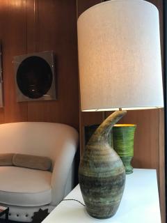 Les 2 Potiers Michelle et Jacques Serre Ceramic table lamp by Les 2 Potiers France 1960s - 3465592