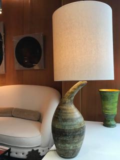 Les 2 Potiers Michelle et Jacques Serre Ceramic table lamp by Les 2 Potiers France 1960s - 3465594