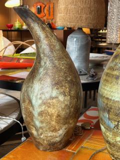 Les 2 Potiers Michelle et Jacques Serre Pair of ceramic lamp by Les 2 Potiers France 1960s - 4313094