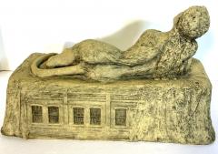 Leslie Fry Reclining Sphinx Leslie Fry Table Top Resin Sculpture - 4041116