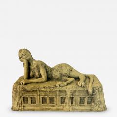 Leslie Fry Reclining Sphinx Leslie Fry Table Top Resin Sculpture - 4049367