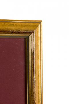 Letter Fragment and Antique Coins in Burgundy Matting and a Gilt Frame - 4517312