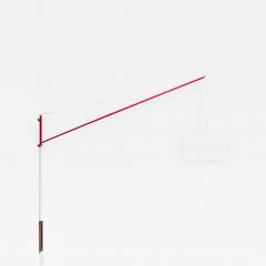 Letterio Lillo Mangano Jib Style Swiveling Wall Lamp By Finn Form owner Mangano Italy 1950s - 973753