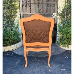 Lewis Mittman Regency Style Lewis Mittman Fauteuil Arm Chair W Scalamandre Damask - 2886369