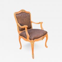 Lewis Mittman Regency Style Lewis Mittman Fauteuil Arm Chair W Scalamandre Damask - 2891123