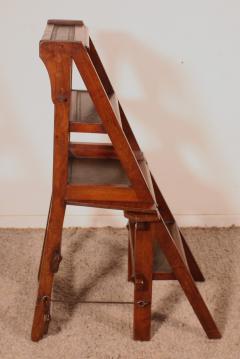 Library Stepladder Transformable Into Chair 19th Century - 3866806