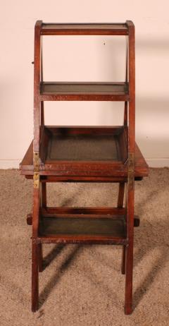 Library Stepladder Transformable Into Chair 19th Century - 3866807