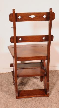 Library Stepladder Transformable Into Chair 19th Century - 3866817