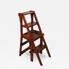 Library Stepladder Transformable Into Chair 19th Century - 3868521