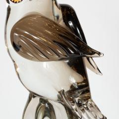 Licio Zanetti Mid Century Modern Signed Hand Blown Murano Owl Sculpture by Licio Zanetti - 1613152