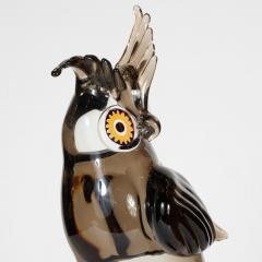 Licio Zanetti Mid Century Modern Signed Hand Blown Murano Owl Sculpture by Licio Zanetti - 1613160