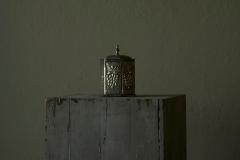 Lidded Box with Grape Decoration in Patinated Silver Plated Brass 19th Century - 4582224
