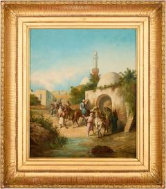 Lieutenant E Long Orientalist Street Scene with Figures by Lieutenant E Long - 4585463
