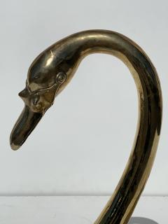Life Size Brass Swan Sculpture