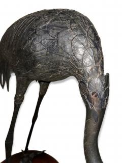 Life Size Janpanese Bronze heron - 4652407