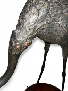 Life Size Janpanese Bronze heron - 4652409