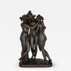 Life size patinated bronze group after Canova - 2360287