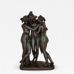 Life size patinated bronze group after Canova - 4498978