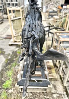 Lifesize Driftwood Black Horse Sculpture Handcrafted by Artist IDN 2024 - 3576522