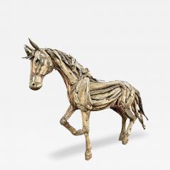 Lifesize Horse Scultpure Driftwood With Metal Frame IDN 2024 - 3611069