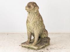 Lifesized Golden Retriever Dog Garden Ornament Stone English Mid 20th C  - 3678962