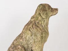 Lifesized Golden Retriever Dog Garden Ornament Stone English Mid 20th C  - 3678969