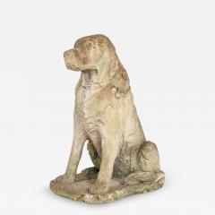 Lifesized Large Spaniel Dog Garden Ornament Stone English Early 21st C  - 4059554