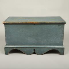 Lift Top Blue Painted Blanket Chest - 4264386