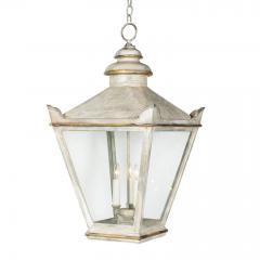 Light Gray Painted Iron Lantern - 4403114