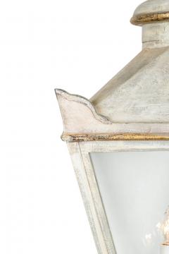 Light Gray Painted Iron Lantern - 4403118