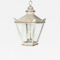 Light Gray Painted Iron Lantern - 4403829