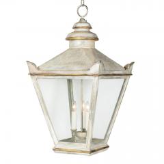 Light Gray Painted Iron Lantern - 4403833