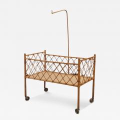 Light Mobile Vintage Finnish Baby Bed Cot in Cane Rattan 1960s - 4019425