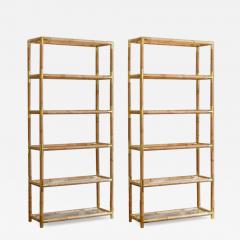 Light finished bamboo Bookcase Raccordi Series Molto Editions - 4034175