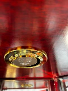 Lighted Chinese Rosewood Hexagon 4 Shelf Curio with 2 Door Cabinet - 4489158