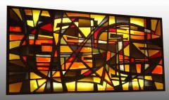 Lighting resin panel signed J C Bordreuil 1976 - 915832