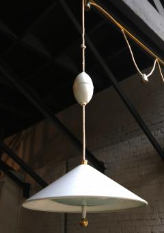 Lightolier 1970s Metal and Glass Hanging Lamp on Track - 288938