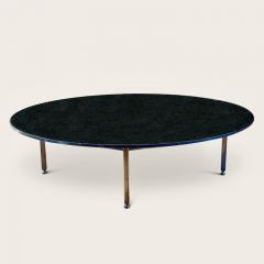 Liliana Grassi Liliana Grassi Low Granite and Brass Coffee Table 1950 - 3976798