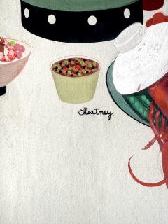 Lillian Chestney Oriental Cooking Book Illustration Food Cornucopia - 4493894