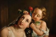 Lilly Martin Spencer American 1822 1902 A Portrait of a Mother and Child - 2469639