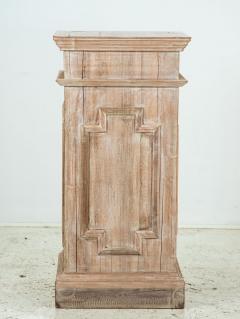 Limed Oak Pedestal with Applied Mouldings England Mid 20th C  - 3589945