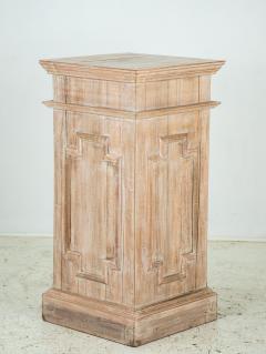 Limed Oak Pedestal with Applied Mouldings England Mid 20th C  - 3589947
