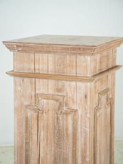 Limed Oak Pedestal with Applied Mouldings England Mid 20th C  - 3589948