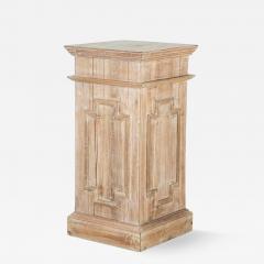 Limed Oak Pedestal with Applied Mouldings England Mid 20th C  - 3592215
