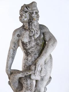 Limestone Garden Figure of Standing Neptune or Poseidon Denmark circa 1930 50 - 4562285