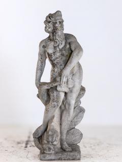 Limestone Garden Figure of Standing Neptune or Poseidon Denmark circa 1930 50 - 4562437