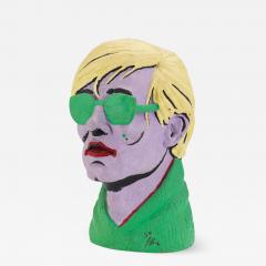 Limited Edition American Polychromed Rubber Bust of Andy Warhol by Jefferds - 1094939