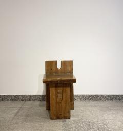 Lina Bo Bardi Brutalist Lina Bo Bardi Stool designed for Sesc Pompeia Brazil 1980 Pine wood - 1985197